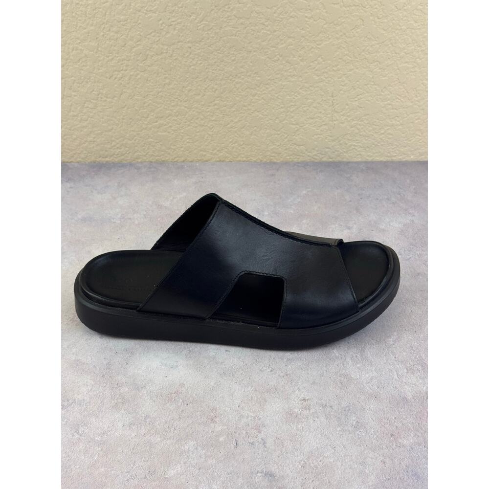 ECCO 2nd Cozmo Men's Black Leather Slide Sandals H-Strap Size EU 45 US 11-11.5 - Picture 9 of 13